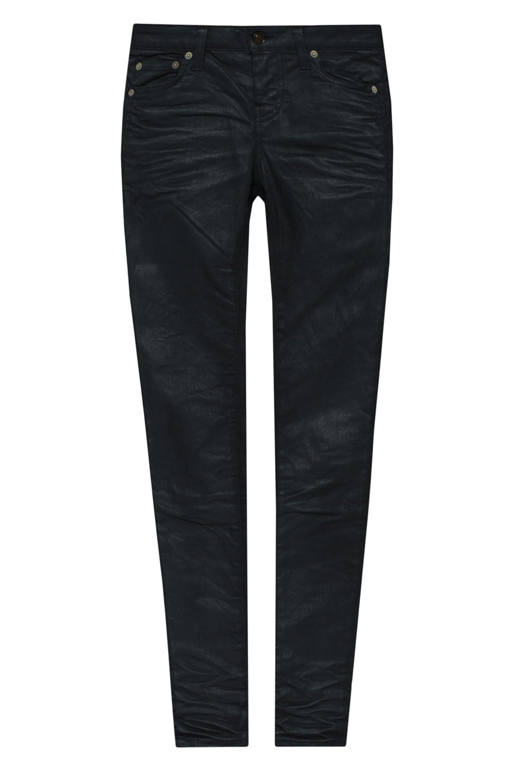 Saint laurent deals waxed jeans